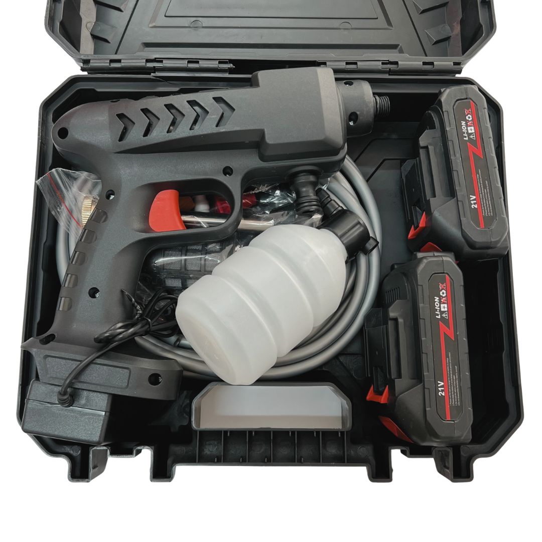 Hidrolavadora Inalámbrica Recargable 21V con Accesorios