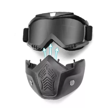 Máscara y Goggles para Motociclista Desplegables