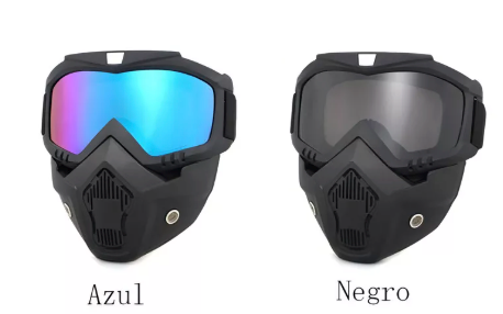 Máscara y Goggles para Motociclista Desplegables