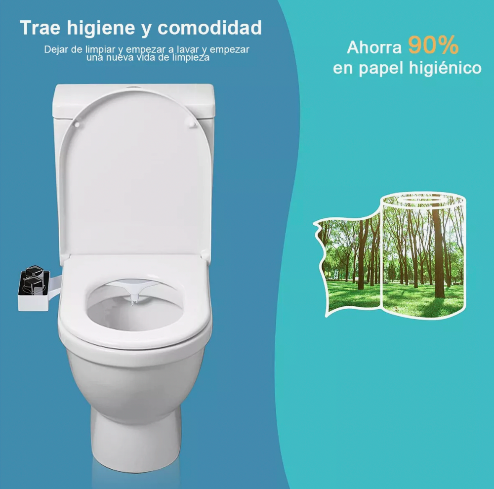 Bidet Baño Accesorio Para Inodoro Fácil Instalación 3 Modos