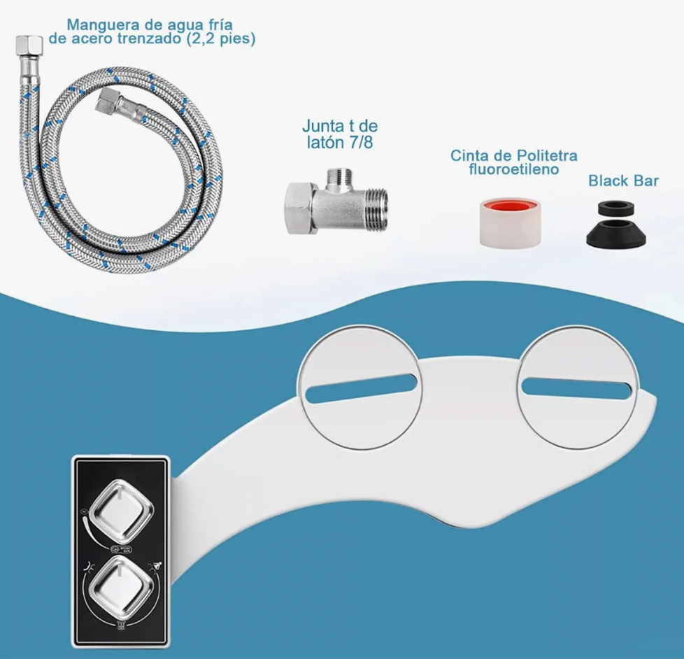 Bidet Baño Accesorio Para Inodoro Fácil Instalación 3 Modos