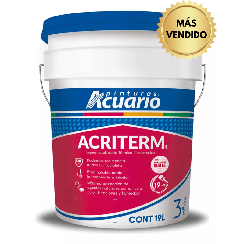Impermeabilizante Acriterm Térmico Elastomérico 3 Años Cubeta Acuario