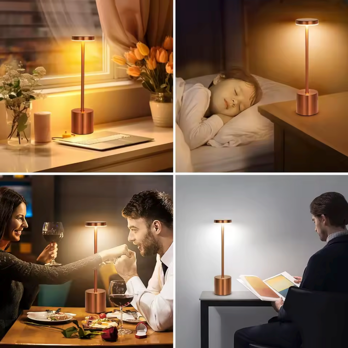 Lámpara Táctil de Mesa LED Recargable