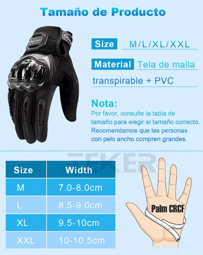 Guantes de Motociclista para Pantalla Táctil Protección y Comodidad