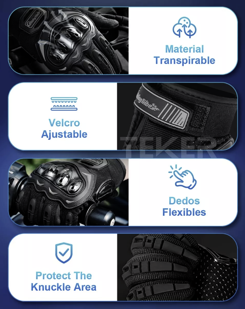 Guantes de Motociclista para Pantalla Táctil Protección y Comodidad