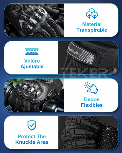 Guantes de Motociclista para Pantalla Táctil Protección y Comodidad