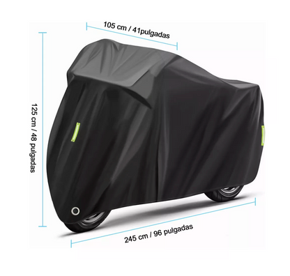 Funda Protectora para Motocicleta Impermeable y Antirrobo con Luz Reflectiva