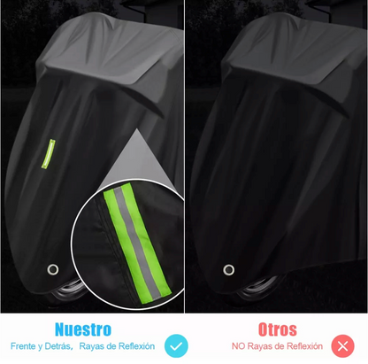 Funda Protectora para Motocicleta Impermeable y Antirrobo con Luz Reflectiva