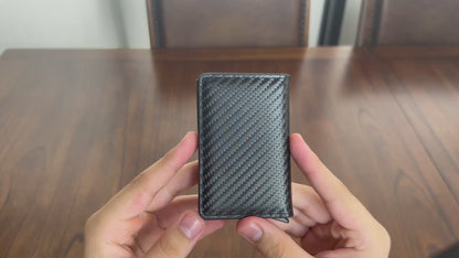 Cartera RFID Anti Robo Fibra de Carbono Tarjetero Billetera
